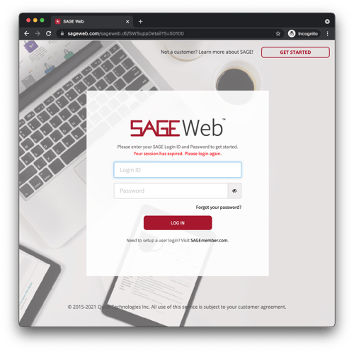 SAGE Login